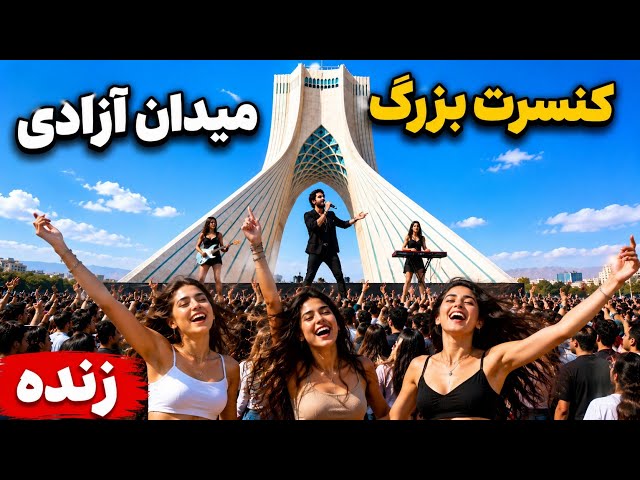 میدان آزادی تهران کنسرت زنده بزرگ جدید ۲۰۲۶ اهنگ شاد